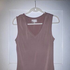 Nude/blush sleeveless blouse